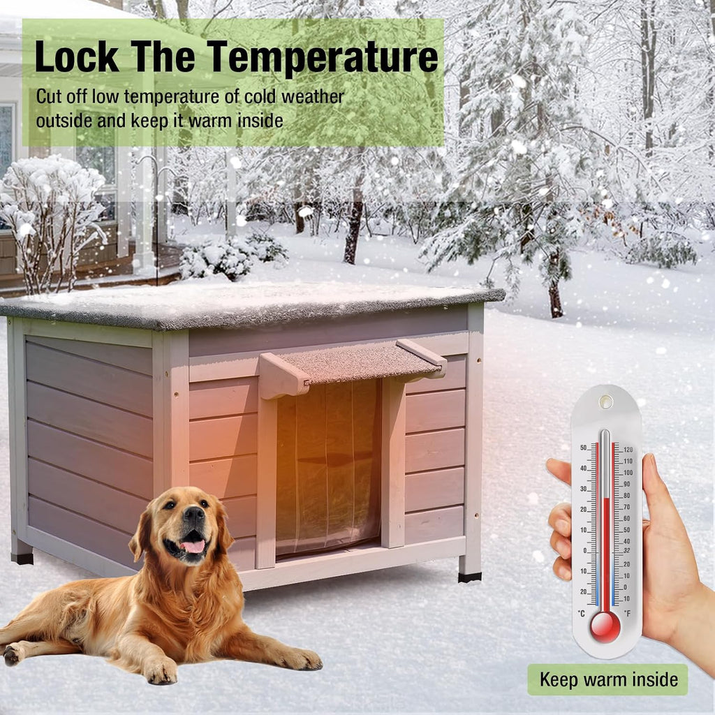 Dog House Insulated for Small Dogs Outdoor Cat House Feral Cat Shelter with Thermal Liner