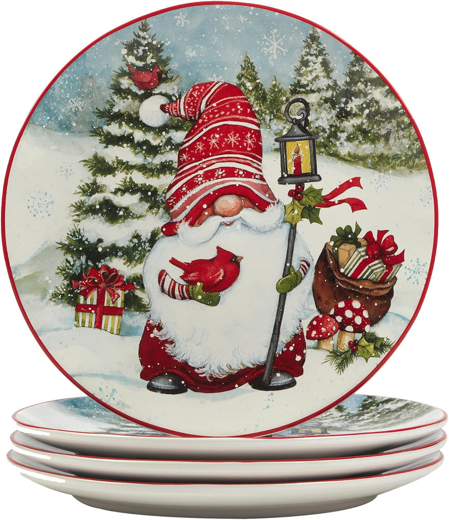 Christmas Gnomes 16 Piece Dinnerware Set, Service for 4