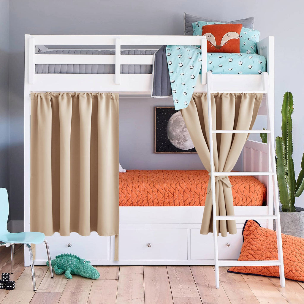 Short Blackout Curtains for Small Window - Cafe Room Darkening Privacy Thermal Insulated Half Window Curtains Tiers