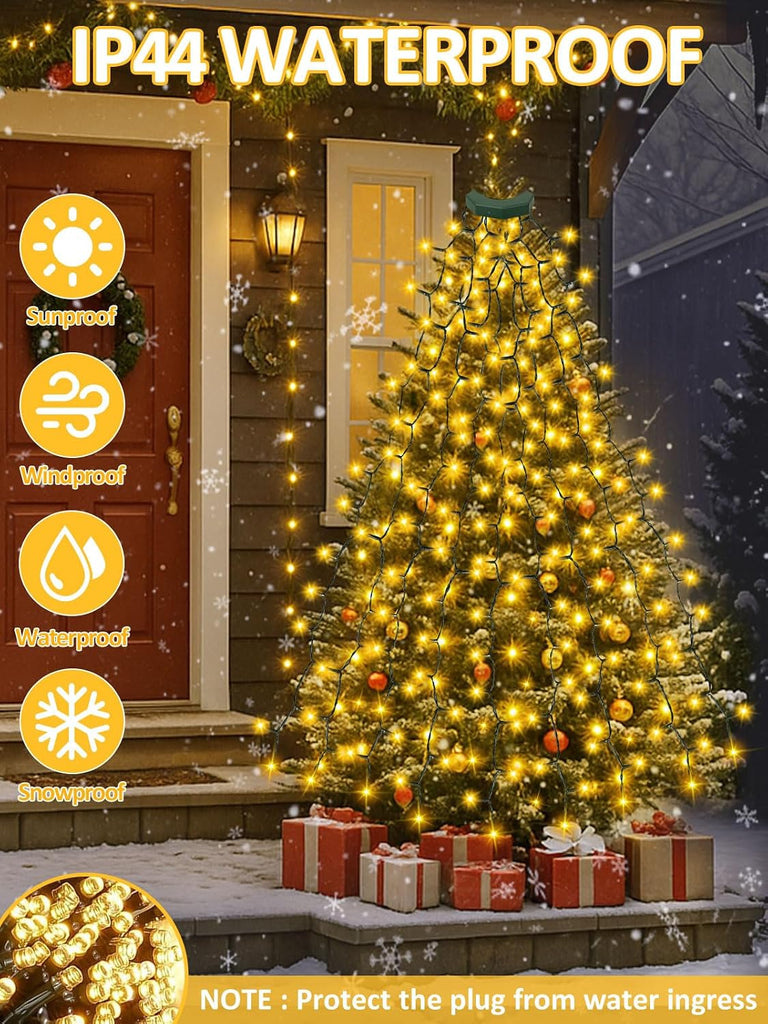 480LED Easy Christmas Tree Lights 8FT Voice Control Cascading Twinkle Light