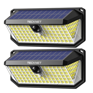 416 LED Solar Lights Outdoor Motion Sensor Waterproof 4200lm, 2 Pack