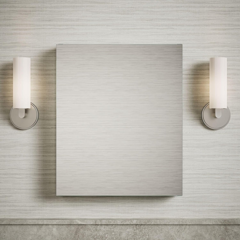81145-DA1 Maxstow Frameless Surface Mount Bathroom Medicine Cabinet, 20 in. W x 24 in. H, Dark Anodized Aluminum