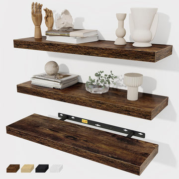 Floating Shelves Wall Shelf 24 inches Long, Farmhouse Bathroom Shelves Bedroom Kitchen Living Room Shelf Wall