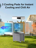 Swamp Cooler, 42 Inch Evaporative Air Cooler with 13.5 Gal Large Water Tank, 3600 CFM, 120° Oscillation