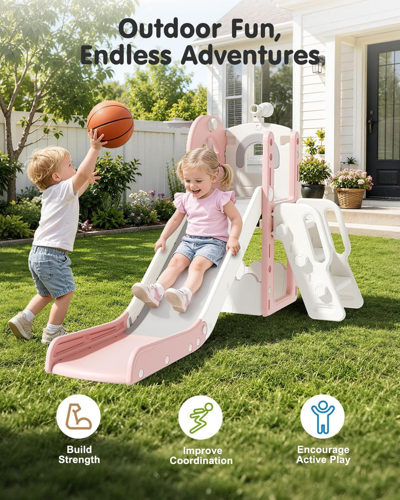 Toddler Slide for Kids 1-3, in-1 Baby Slide Indoor Playground