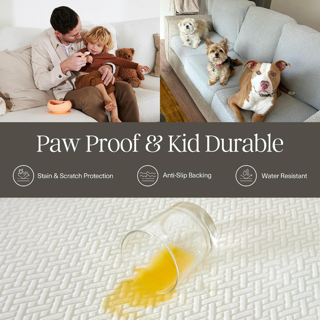 Magic Sofa Cover - Classic Jacquard Sofa Seat Couch Cover - Pet Proof, Easy Install, Stretchy Slipcover - Small
