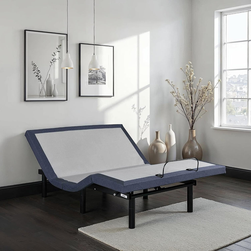 Bed King Adjustable Base with Three Vibration Modes and Head and Foot