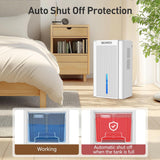 Dehumidifier, 95OZ Dehumidifier for Home 1000 Sq.Ft - Quiet with Auto Shut Off & Relaxing 7 Color Ambient Light