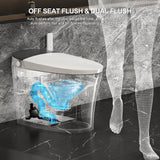 Smart Toilet with Bidet Built in, Heated Bidet, Auto Open/Close Lid, Foot Sensor Operation, Instant Warm Water
