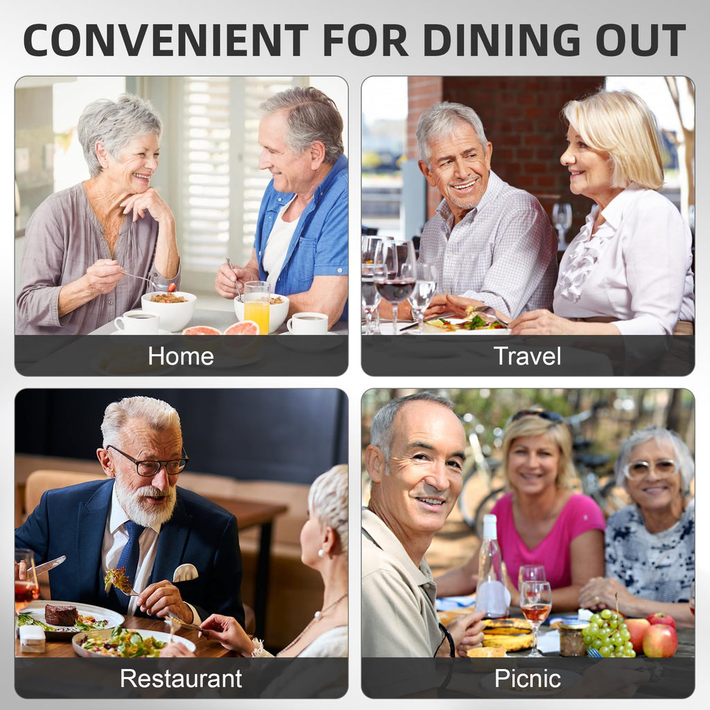 Weighted Utensils for Hand Tremors and Parkinson's Patients-Adaptive Utensils-3 Piece Set Weighted Silverware for