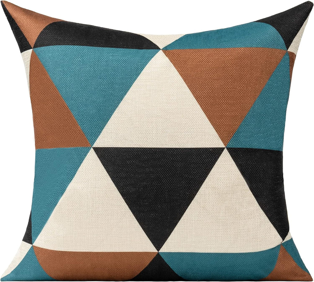 Outdoor Throw Pillow Covers 18x18 Set of 4 Boho Colorful Fun Mid Century Modern Home Décor Summer Fall Cushion Cases