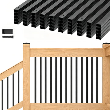 101 Pack 36" Black Stainless Steel Deck Balusters with Screws