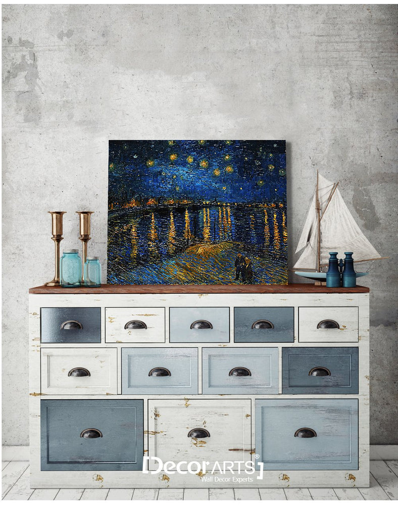 Van Gogh Canvas Wall Art, Starry Night Over the Rhone, 20x16