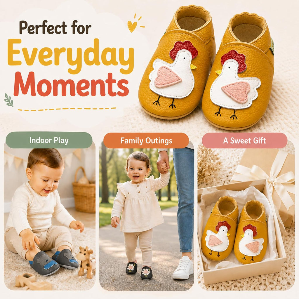 Baby Leather Moccasins Soft Sole Infant First Walker Shoes