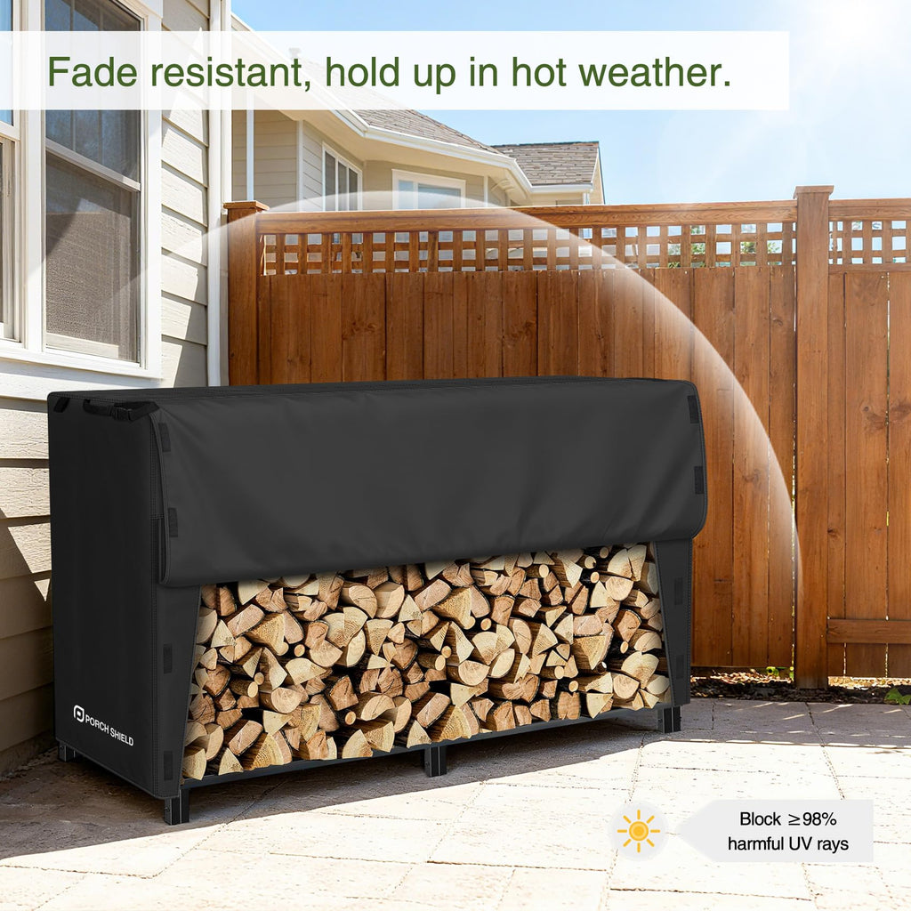 8ft Waterproof Firewood Rack Cover (Cover Only)