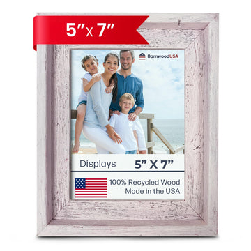 Farmhouse Style Rustic Picture Frame, Bedroom, 5x7, Baby Pink