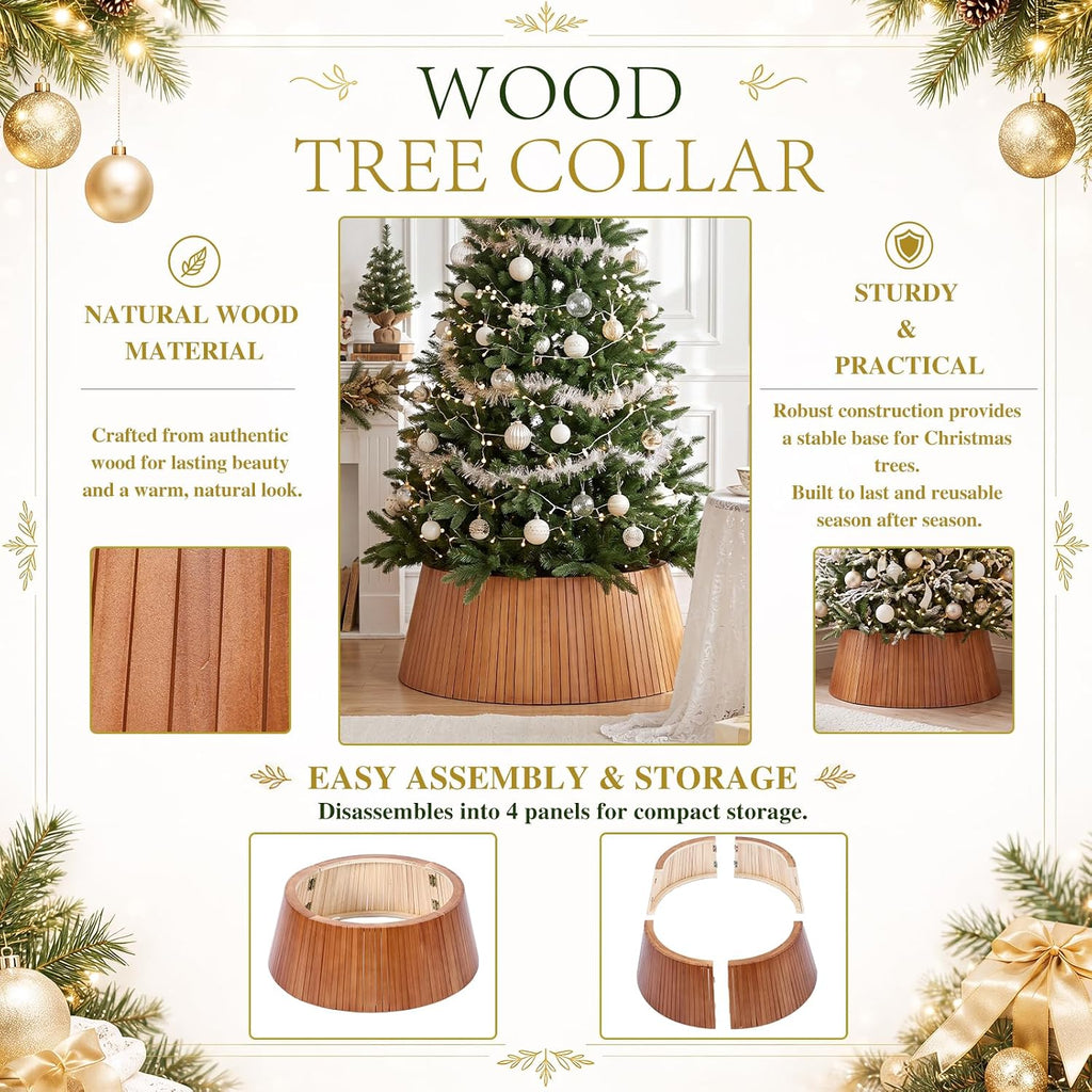 24 Inches Christmas Wood Tree Collar