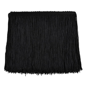 6 Inch Chainette Fringe Trim, Tassel Sewing Trim (Black, 5Yard) - 5 Yard