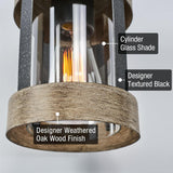 Rochester 14" Modern Farmhouse Outdoor Wall Lantern with Clear Glass Shade