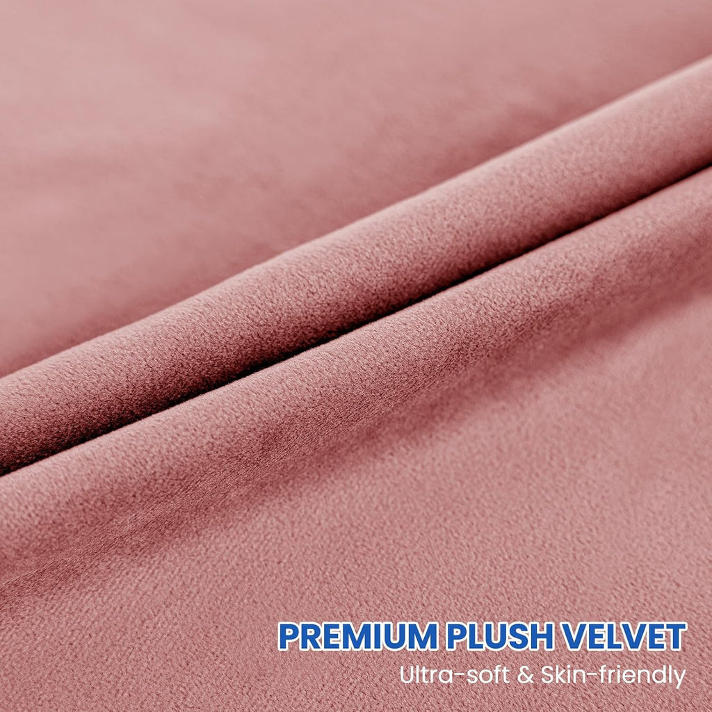 Velvet XL Sofa Cover, Stretch Washable Slipcover for Pets, Pink