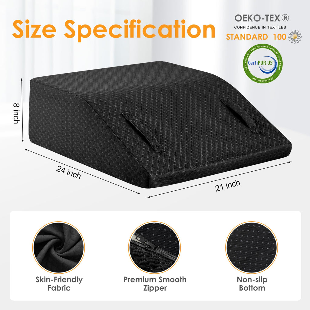 Leg Elevation Pillow for After Surgery, Leg Elevating Pillow for Swelling and Blood Circulation, Leg Wedge Pillow for