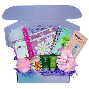 Teen Girl Gift Box for Daughter, Niece or Granddaughter, Get Well Soon Self Care Gift Basket for Tween & Teen Girls