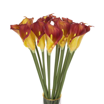 10pcs Calla Lilies Artificial Flower, 26'' Long Stem Artificial Calla Lily Flowers, Realistic Arum Lilies for Wedding