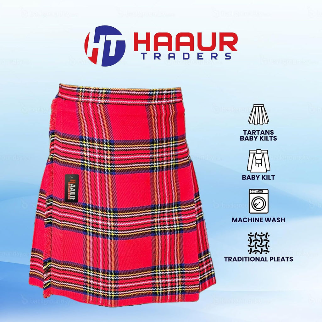 Baby Boy Kilt and Girls Skirt Kilts for Children's 100% Acrylic Wool Scottish Highland Royal Stewart Black Watch