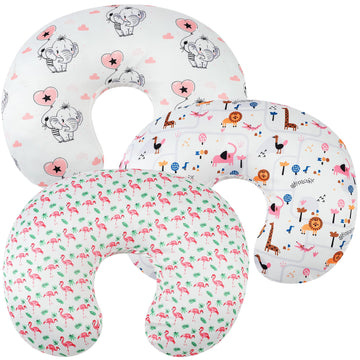Nursing Pillow Cover Set 3 Pack Slipcovers Ultra-Soft Stretchy