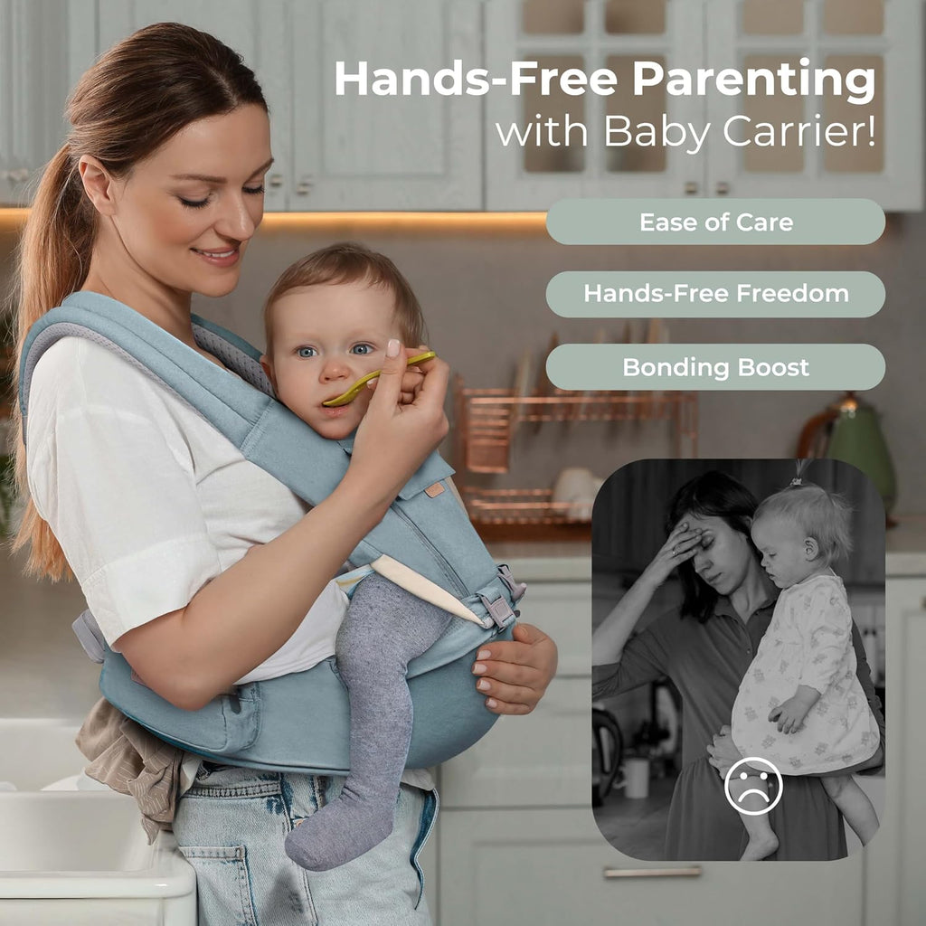 Safety-Certified Baby Carrier with Hip Seat Newborn to Toddler