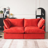 82.66" Sectional Couch for Living Room, Modular Sectional Sofa, Modern Convertible Couches, Cushion Covers Removable, Down Filled Soft Sofas for Living Room, Home, Apartment (Red) A124-B0F2YQ3QW2