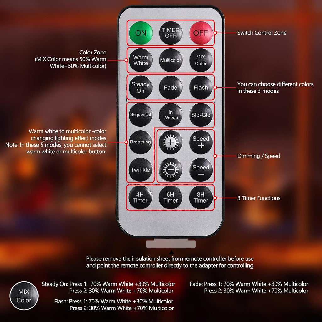 Color Changing Christmas Lights, 100FT 300LED Plugin Connectable