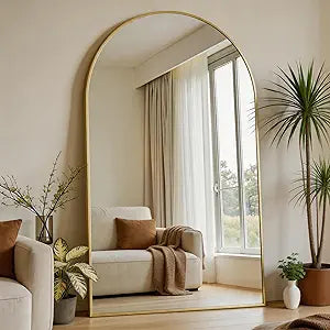 Arched Full Length Mirror, 76"X34" Large Floor Mirror, Full Body Mirrors for Leaning Or Hanging, Standing