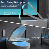 Smart Toilet with Bidet Built in, Bidet Toilet with Heated Seat and Night Light,Warm Water Wash&Dry