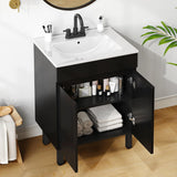 24" Compact Bathroom Vanity with Sink - Space-Saving Vanity Cabinet for Small Bathrooms