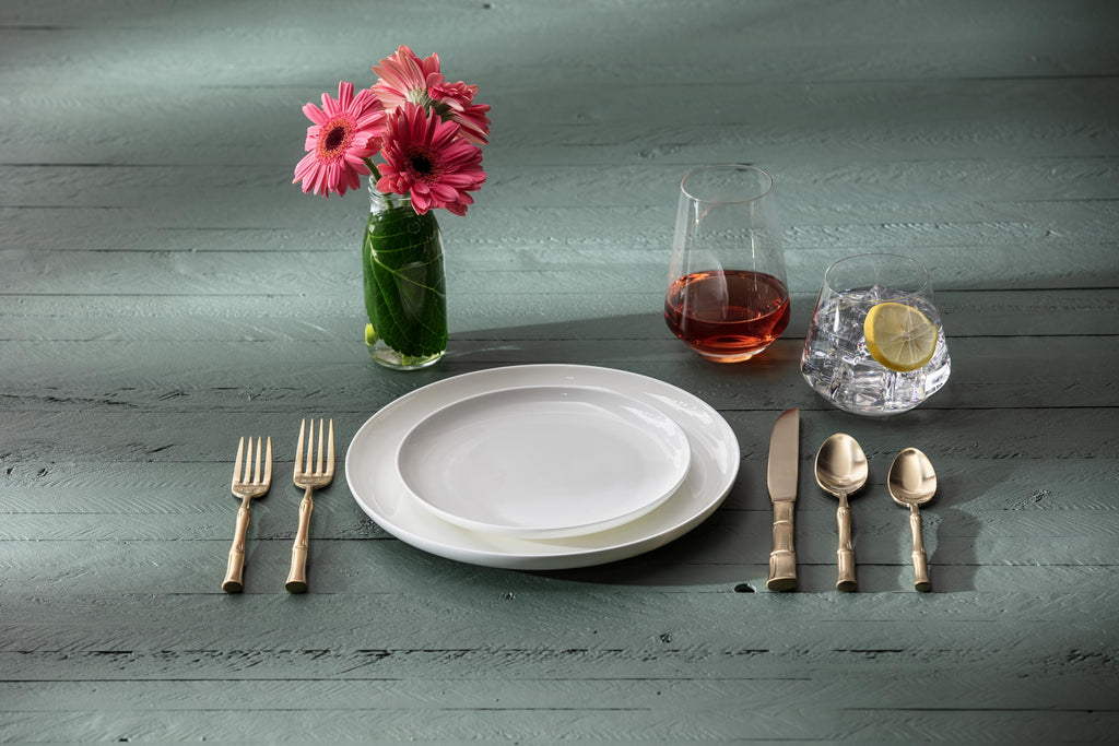Royal Pacific 18/10 Stainless Steel, 20 Piece Flatware Set (Service for 4), Brushed Champagne