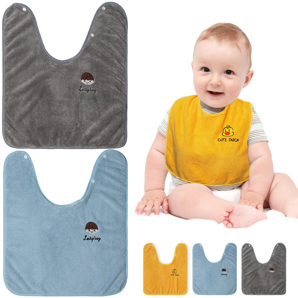 3 Pack Baby Bibs for Girls or Boys, Toddler Bibs for Feeding