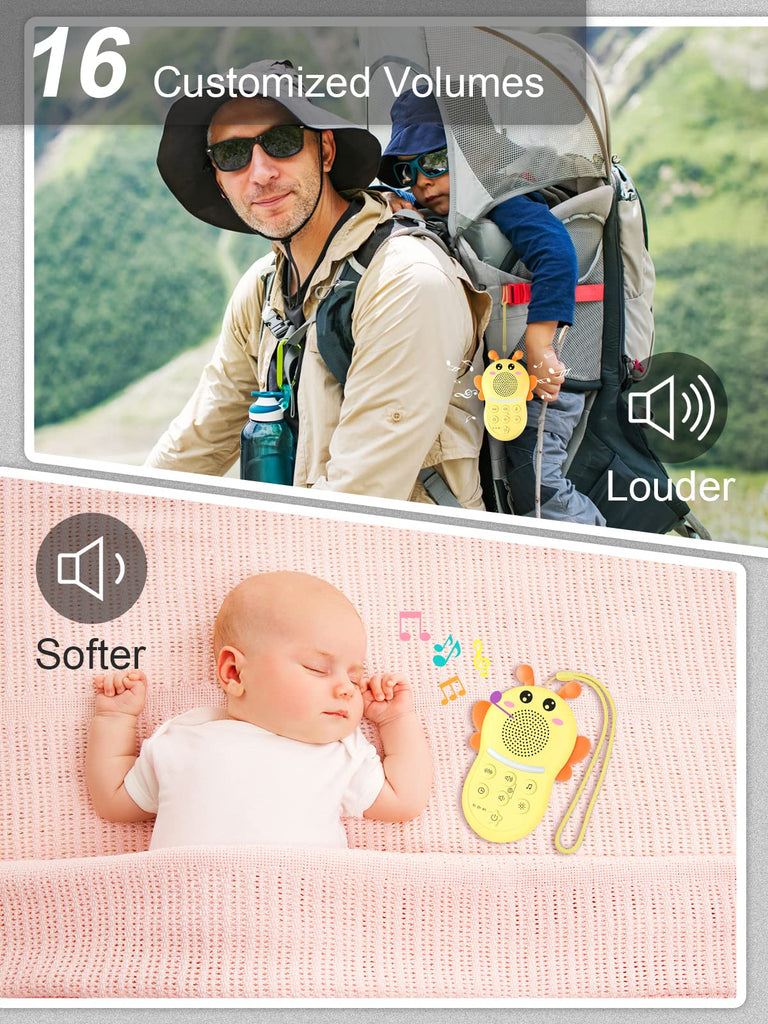Portable Sound Machine for Baby,White Noise Sound Machine for Babies and Kids,Rechargeable Lullaby Machine with