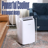 12,000 BTU Air Conditioner Portable For Rooms Up To 550 Square Feet, Portable AC with Home Dehumidifier, Smart App, 3