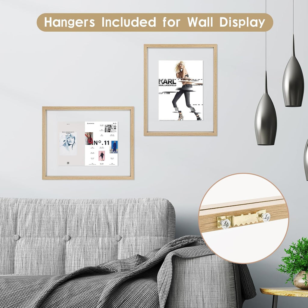 12x16 Floating picture Frames Set of 2,Double Glass Frame,Display Any Size Photo up to 12x16,Wall Mount or Tabletop