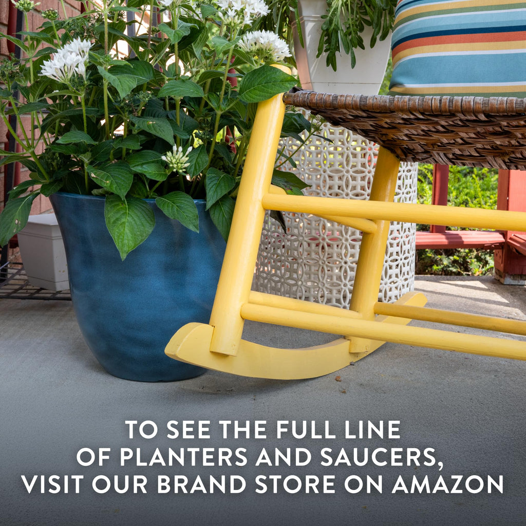 Honeysuckle Resin Planter, Durable Garden Pot, 15" Stone