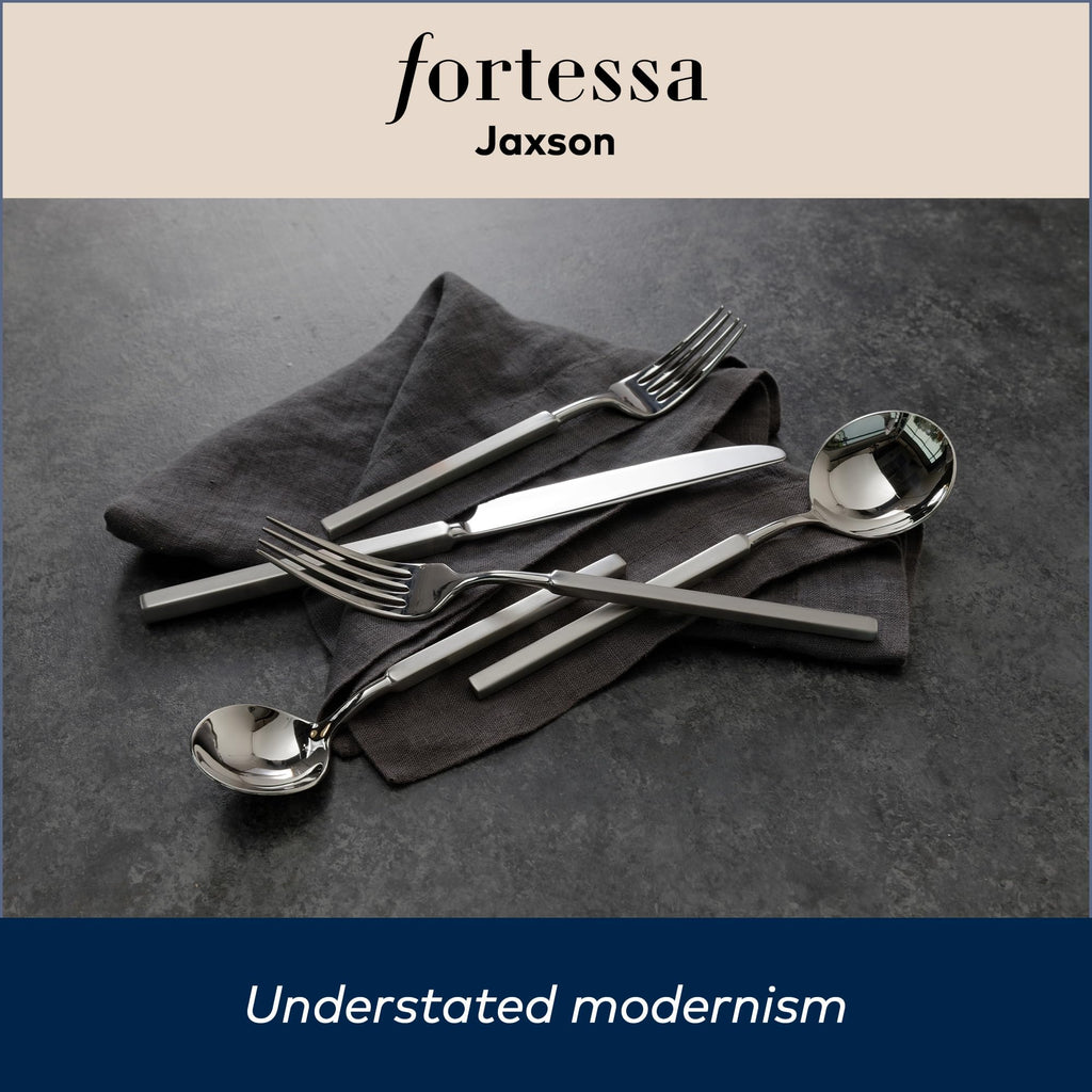 Jaxson 18/10 Stainless Steel Flatware, 5 Piece Place Setting With Table Knife, Forks and Spoons (Service For 1)