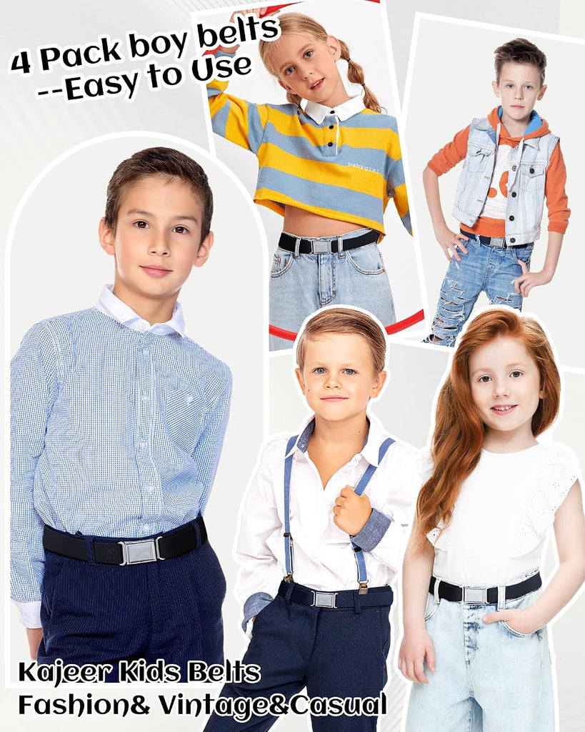 Kids Boy Magnetic Belts Adjustable Easy to Use Elastic belt for Boy Girl