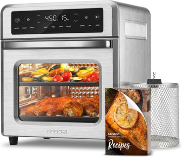 11-in-1 Air Fryer Oven, 13Qt Small Footprint Airfryer combo with Rotisserie, Toast, Bake, Roast, Reh