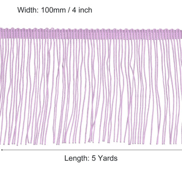 4 Inch Chainette Fringe Trim Tassel Sewing Trims Polyester Fringe Ribbon for DIY Sewing Crafts Clothing Lamp - 5 Yards