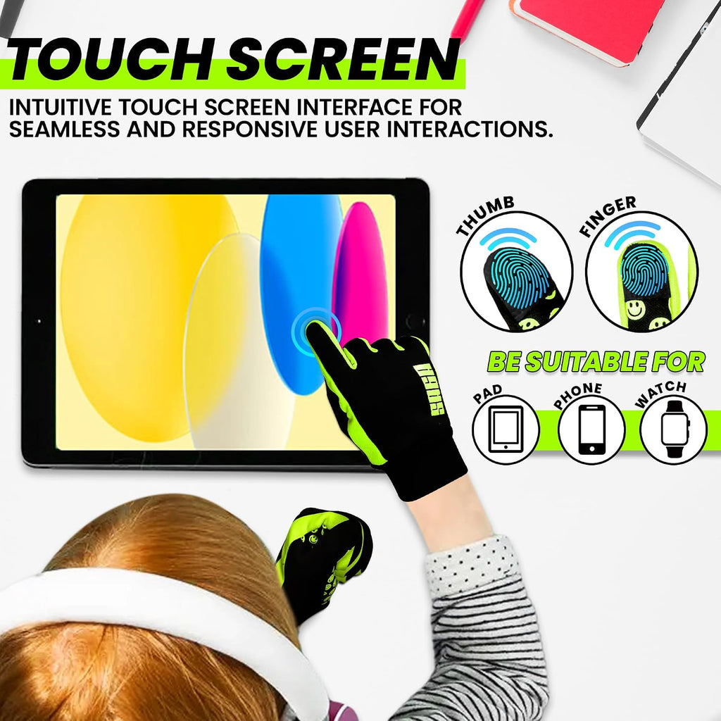 Kids Warm Winter Gloves Touchscreen Running Cold Weather
