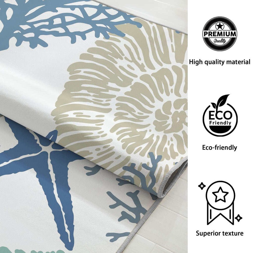 4x6 Coastal Area Rug, Blue