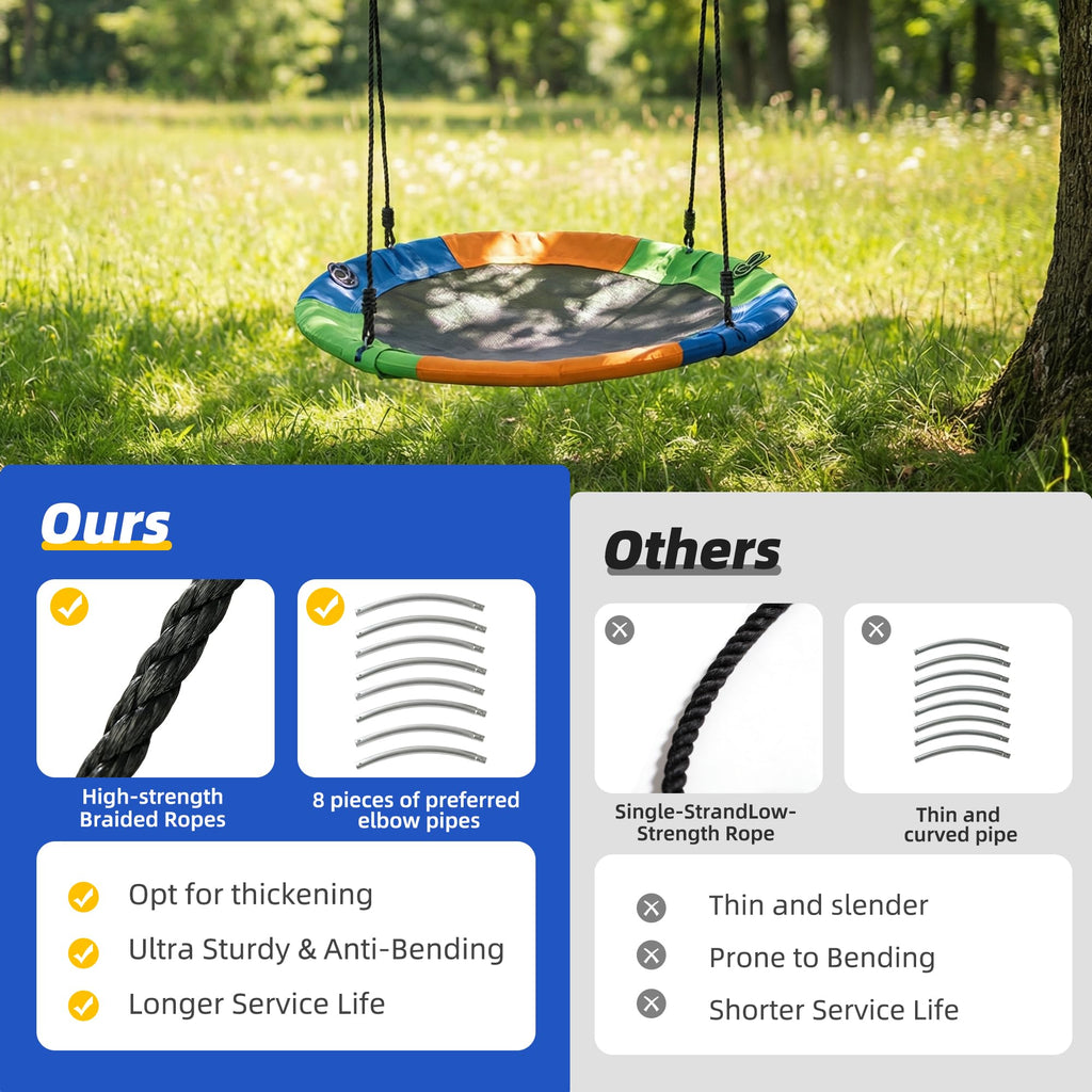 Saucer Tree Swing Seat for Kids 40 Inch