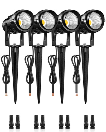 6W 700LM Low Voltage Landscape Lighting, 12V AC/DC 3000K Warm White LED Low Voltage Landscape Lights, IP65 Waterproof