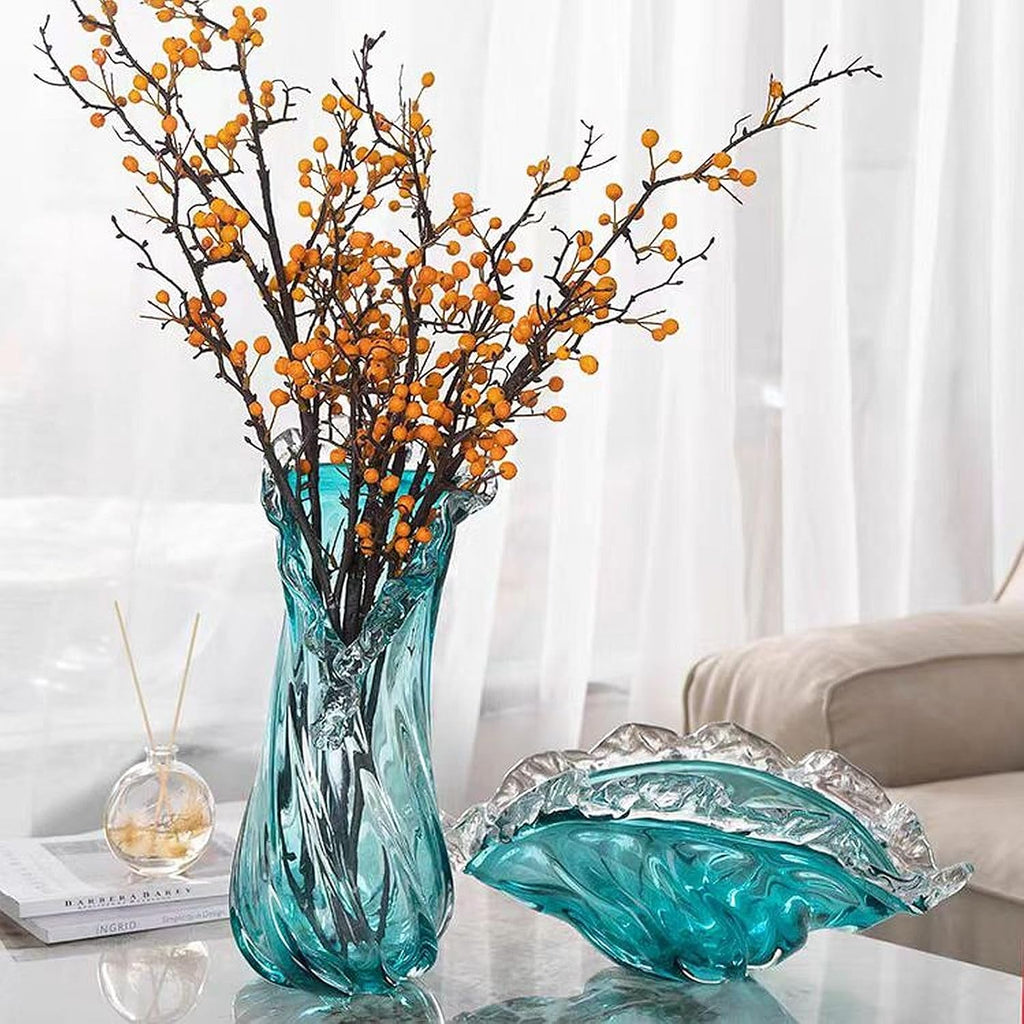 Queen Crystal Vase, Light Luxury Style Decor, Centerpiece, Office, Pampas Grass, Dried Flowers, Flowers and Buds
